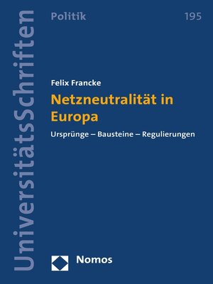 cover image of Netzneutralität in Europa
